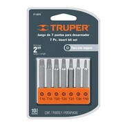 TRUPER JUEGO 7 PUNTAS TORX CON SEGURO