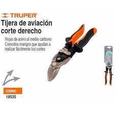 TRUPER Tijera de  Aviacion Corte Derecho