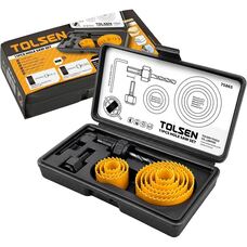 TOLSEN Juego Sierra Copa Madera 16 Piezas